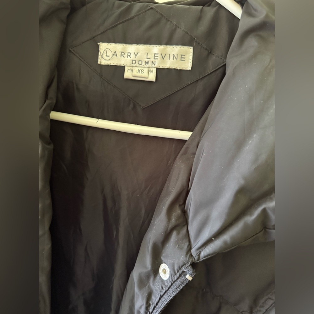 Larry Levine Classic Black Puffer Coat